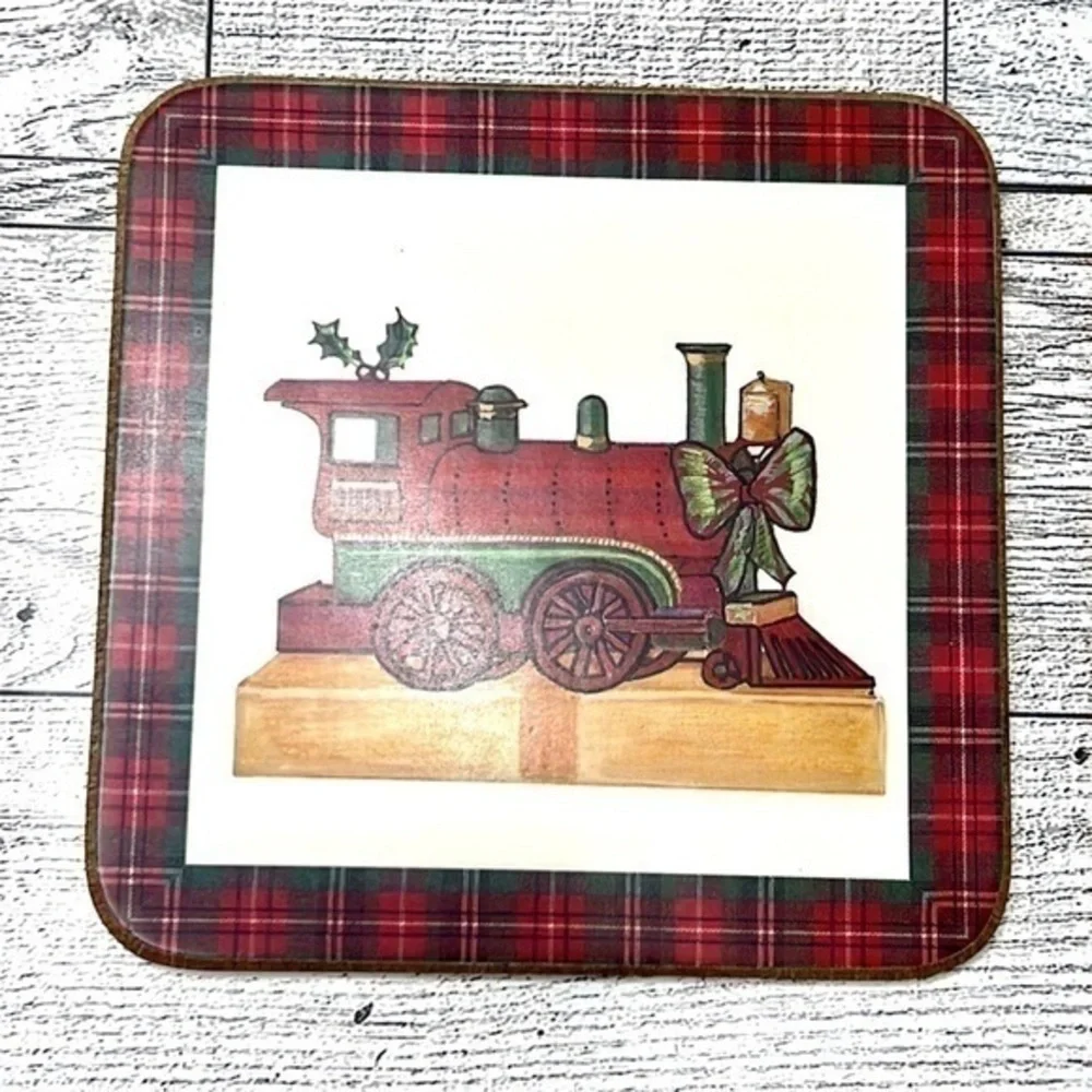 Pimpernel Tartan Christmas Coasters Set of 6